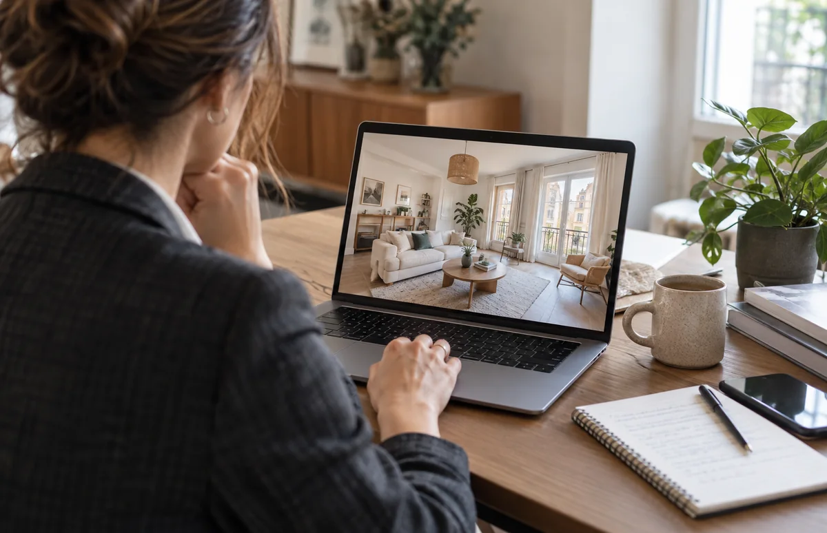 Préparation de photos pour une annonce immobilière
